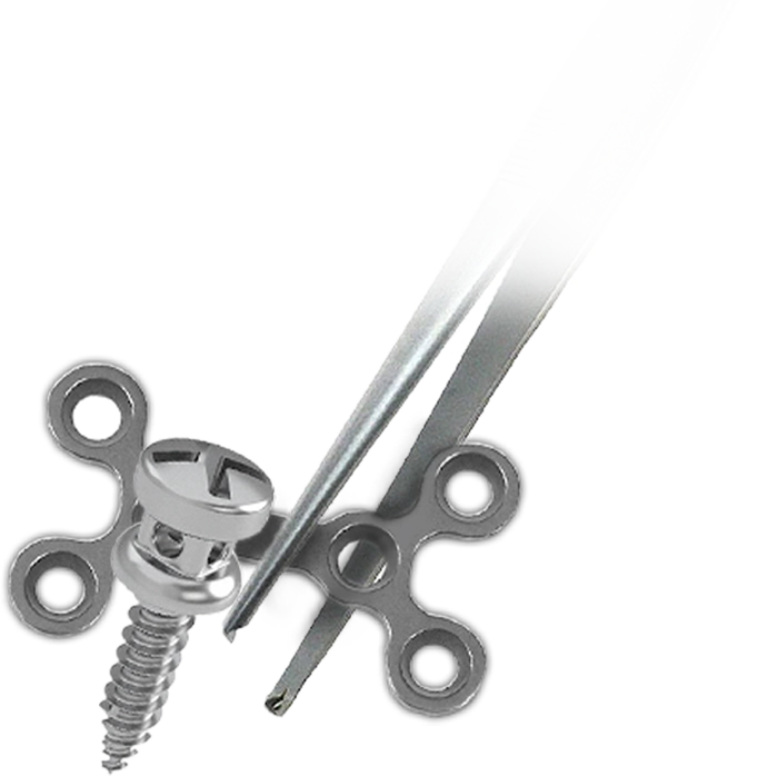 Plastic surgery screw and plate used in 345 plastic surgery where natural procedures