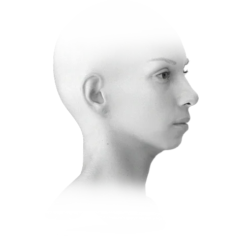 Side profile of a woman for plastic surgery where natural 345.