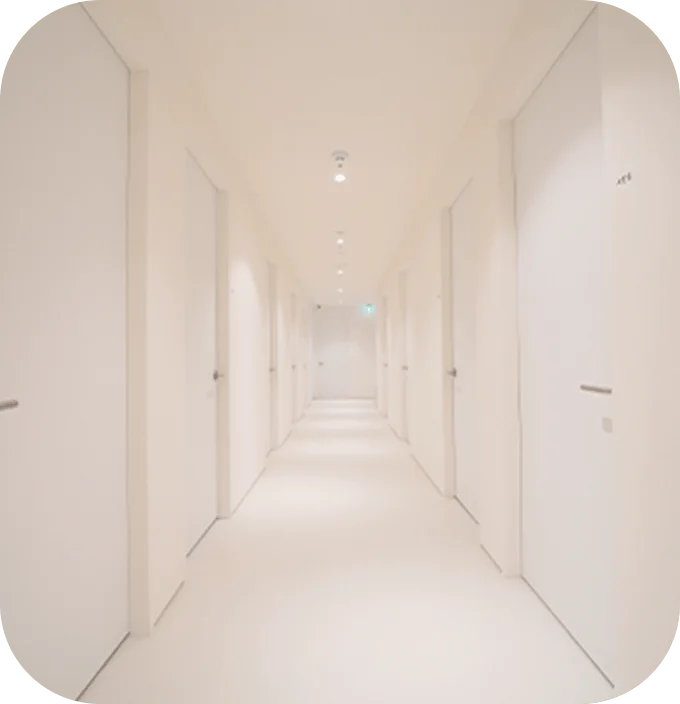 Hallway of 345 Plastic Surgery clinic where natural results are the goal.
