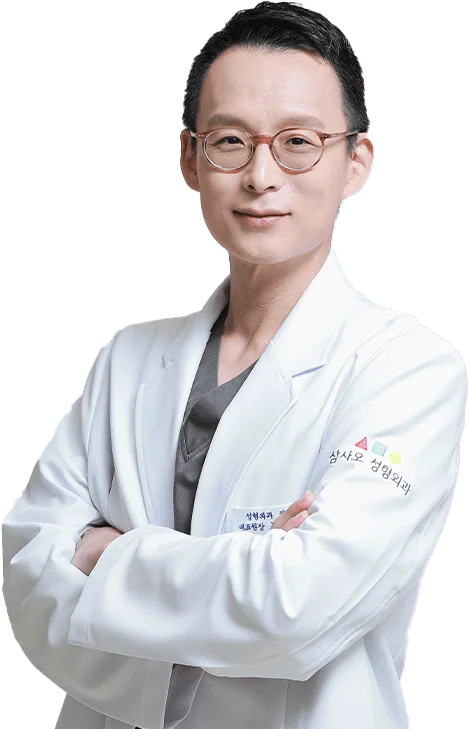 Asian doctor in lab coat for 345 Plastic Surgery where natural results are achieved.