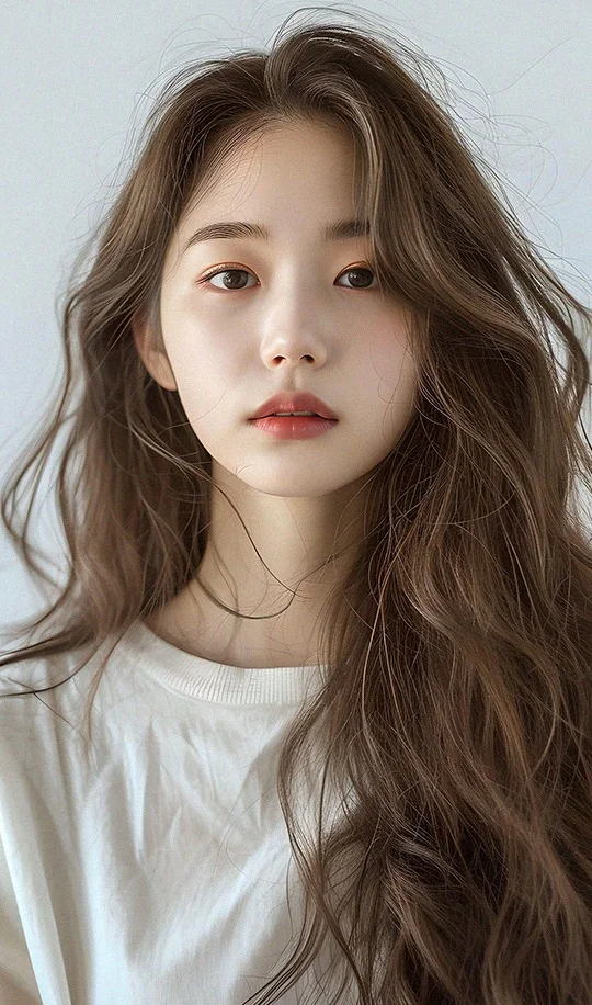 Asian woman with long brown hair. Natural look after 345 Plastic Surgery where natural.