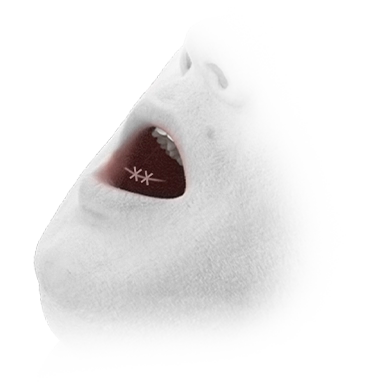 Stitched mouth after 345 plastic surgery where natural, cosmetic procedure. Face detail.