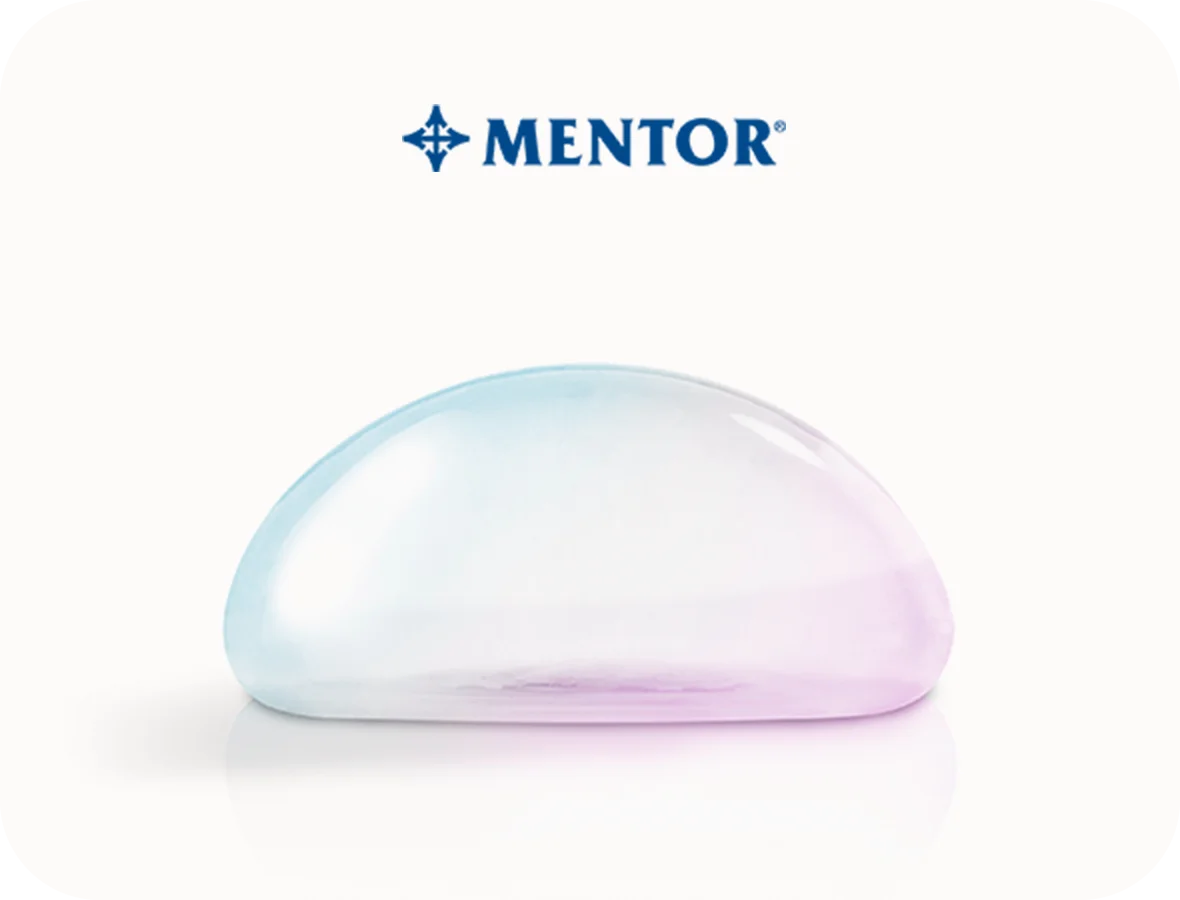 Mentor breast implant for 345 plastic surgery where natural results are desired.