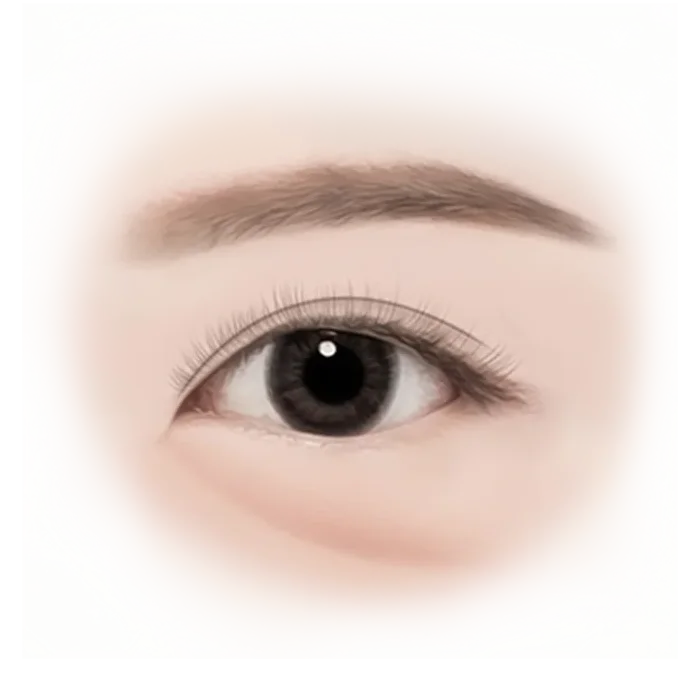 Illustration of a human eye with lashes